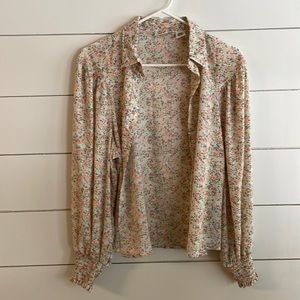 Levi’s floral button up blouse